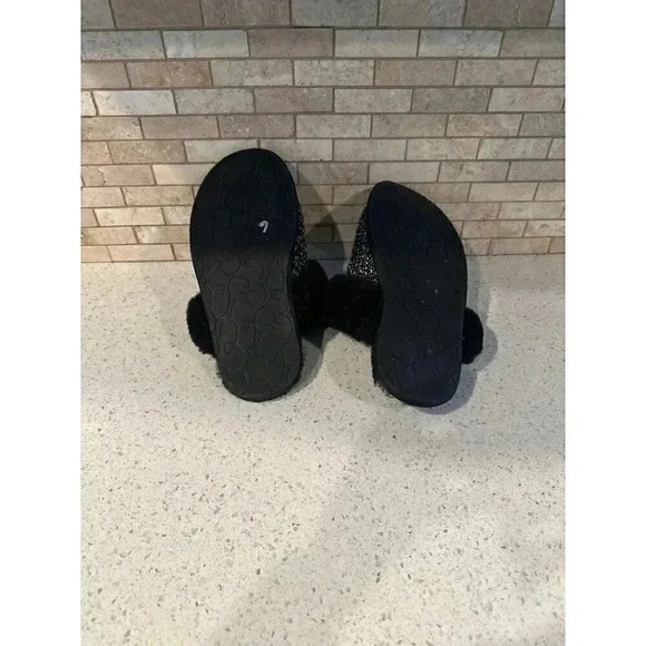 UGG Women's SCUFFETTE II FRILL‎ Scuff Slipper Shoe BLACK  120 - Picture 5 of 5